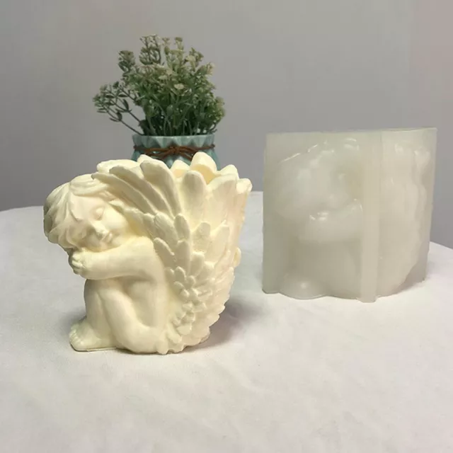 3D Angel Flower Pot Mould Mini Succulent Plant Pot Silicone Mold Candle Mold 3