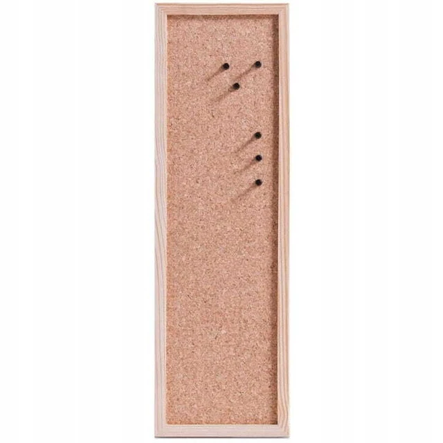 Korktafel für Notizen, Holzrahmen, beige, 20 x 60 cm, ZELLER