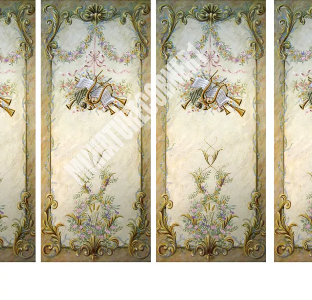 Dolls House Victorian Wall Panels choose from 1/12th or 1/24th scale #207