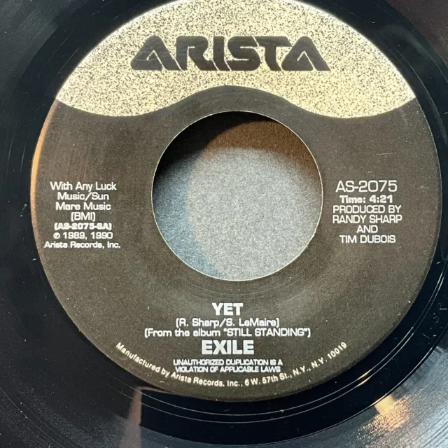 Exile, Yet / Show Me, 7" 45rpm, Vinyl NM