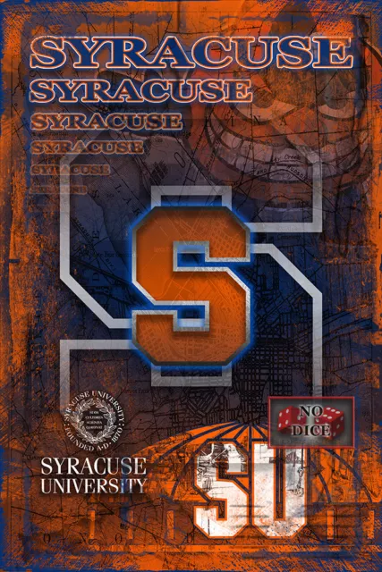 SYRACUSE ORANGE Poster Syracuse Orange NCAA Football Print Free Shipping Us