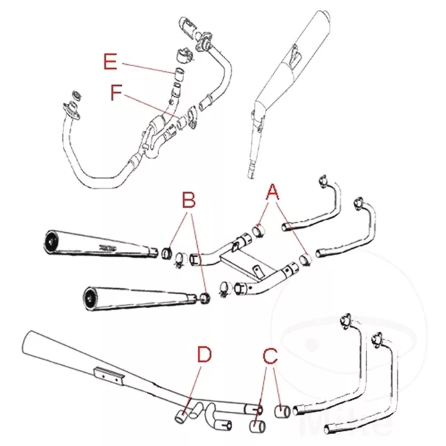 Original Exhaust Joint Gasket 50X61X10.5mm For KTM Adventure 1190 R 2013