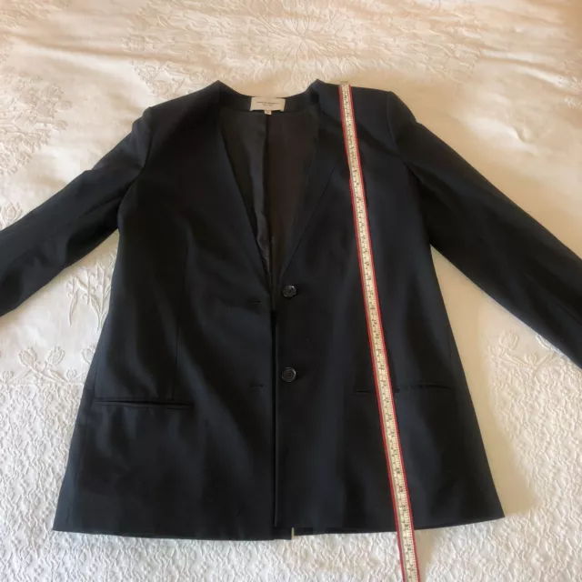 Public School New York Size 10 Womens Black Collarless Blazer