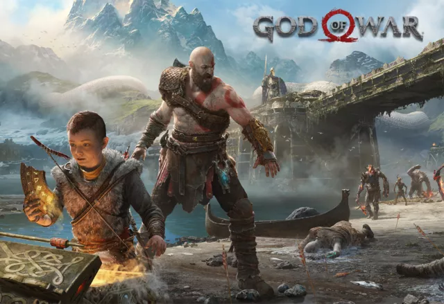 God of War  Poster - PS4 Exclusive - Key Art - 2018 Game High Quality Prints