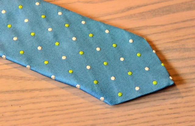 Eton Necktie - 100% Silk Vintage Luxury Blue Men's Neck Tie - Made in Italy