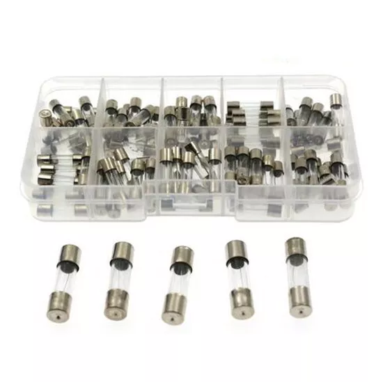 Quick Blow Glass Fuses 100pcs Assorted Kit Electrical Circuit Breakers 3
