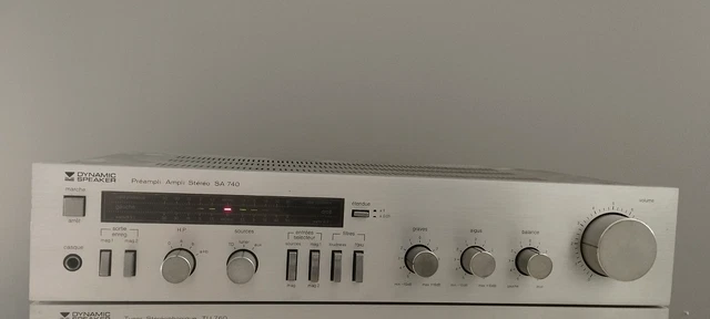 Préampli Stéréo Dynamic Speaker SA 740 - Vintage - À Réviser
