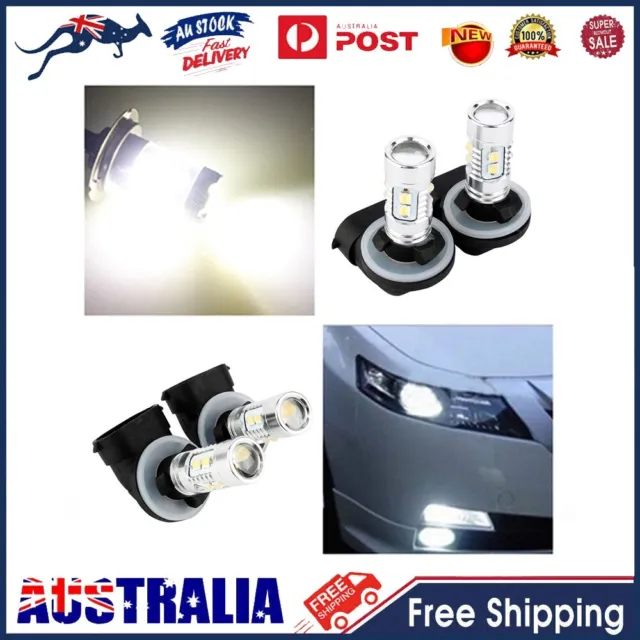 2x 881- CAR White Fog Light-881 H27W/2 10 LED 2323 SMD Bulbs DC/12V 6500K. New~