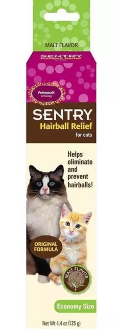 SENTRY Petromalt Cat Hairball Relief MALT Flavored 4.4 oz /125g Remedy