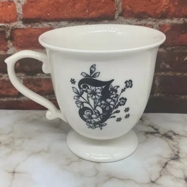 Anthropologie Monogram Initial J Tea Cup