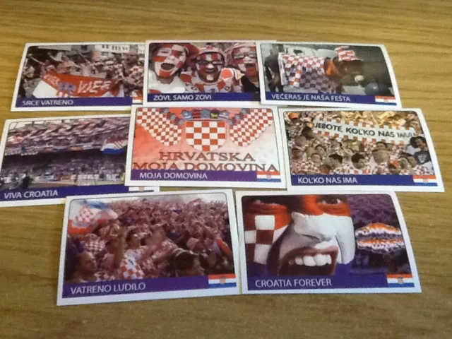 8 x Croatia Rafo World Cup 2010 football stickers - all different