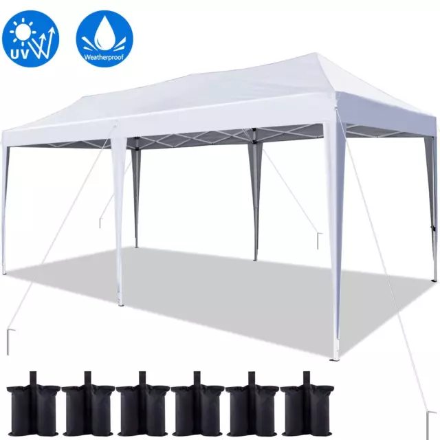 Quictent 10x20FT EZ Pop Up Canopy Wedding Tent Gazebo Outdoor Shelter White US