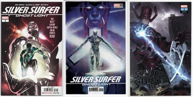 Silver Surfer Ghost Light #1A MAIN #2B 2023 & Silver Surfer Black #1 Yoon SET