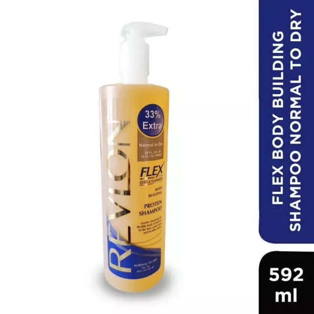 Revlon Flex Body Building Protein Shampoo Normal To Dry Hair 592ml FS