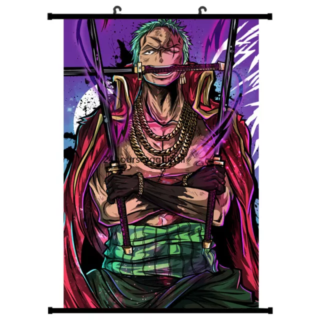 One Piece - Anime / Manga Poster / Canvas ( Roronoa Zoro 3 Sword Style )  8x10