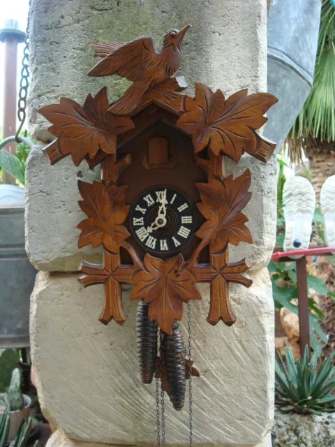 Orologio A Cucù Foresta Nera Tema 5 Foglie Made In Germany ( 1 )