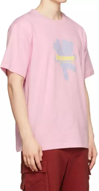 T-shirt top da uomo Marc Jacobs taglia M logo cielo 100% maglia cotone - rosa 2