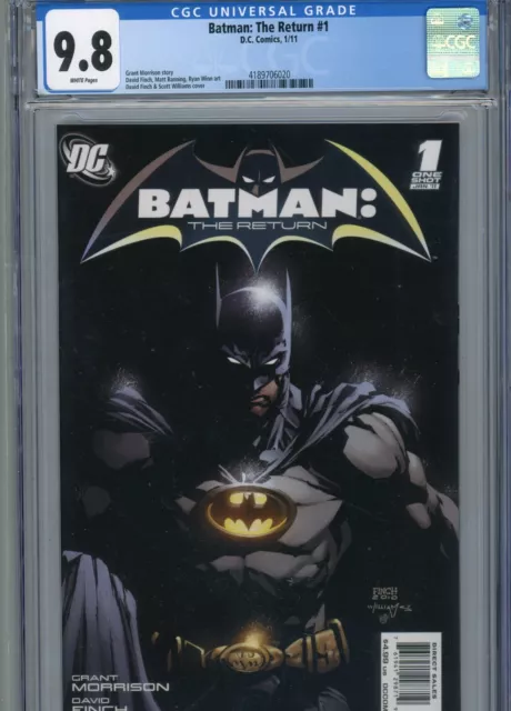 Batman The Return #1 Mt 9.8 Cgc White Pages Morrison Story Finch Art And Cover