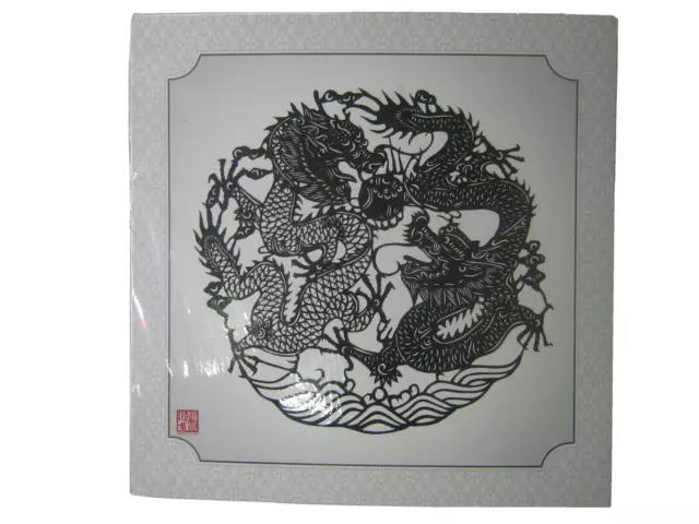 Chinese dragon pattern paper-cut / hand crafted wall decoration
