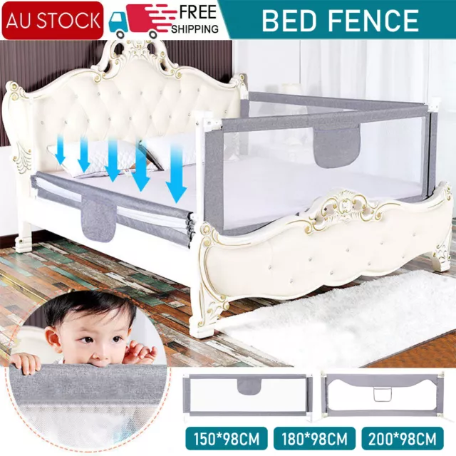 1.5/1.8/2M Fall prevention Adjustable Folding Bed Rail Toddler Safe Guard Fence