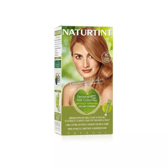 Naturtint Permanent Haarfärbemittel Kupfer blond 8C 170ml - 2er-Pack