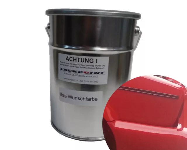 2 Litre A Base D'Eau Prêt à Pulvériser VW / Adapté pour Audi Y3D Rouge Tornade