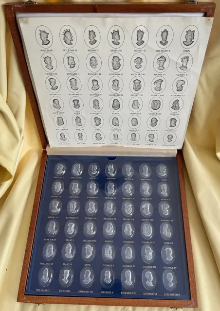 Danbury Mint Royal Crystal Cameo Set 42 Original Crystals  Kings & Queens