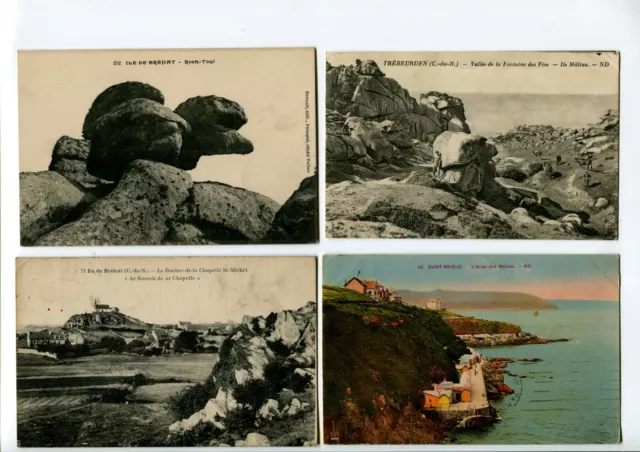 CPA 22 Côtes d'Armor Brittany lot of 45 antique postcards