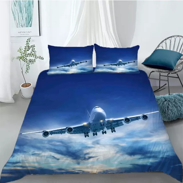 Plane Accurate 3D Printing Duvet Quilt Doona Covers Pillow Case Bedding Sets