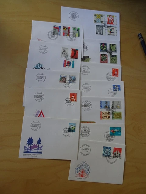 Schweiz Jahr 1993 kompletter Jahrgang FDC (10393)