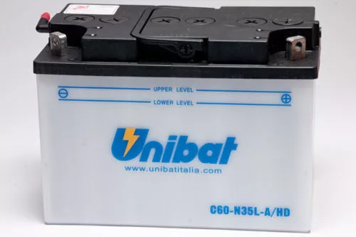 Batteria Motocoltivatori Trattorino Ape Unibat 35Ah 12V C60N35La = C60-N35L-A/Hd