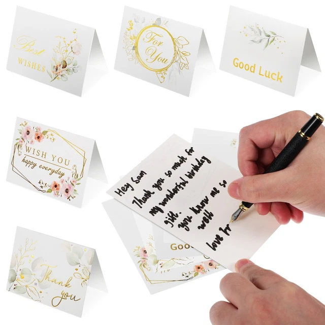 Set Di 25 Biglietti Di Ringraziamento Per Condoglianze Con Buste - Visual Albero - Formato A6 10x15 Cm - Carta Premium 300g