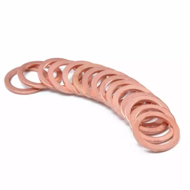 10x M10 BRAKE CALIPER HOSE BANJO BOLT COPPER CRUSH SEALING WASHER MOTORCYCLE CAR