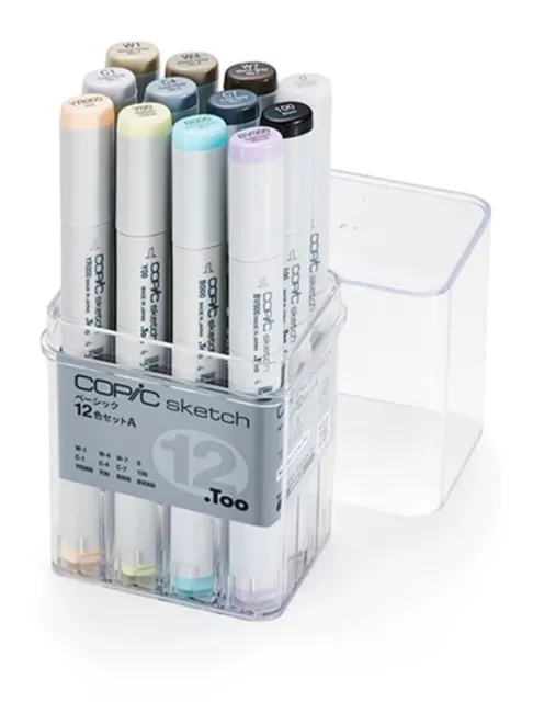 Copic Sketch Basic Marker 12 Color Set “A” Artist Markers JAPAN BRAND NEW