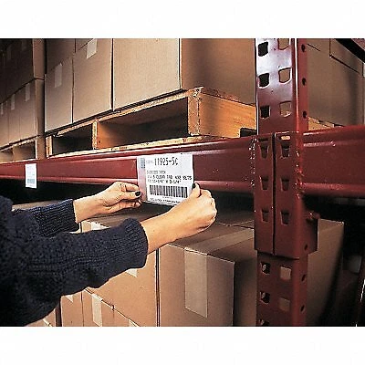 Label Holder Insert Sheets: Label Adhered Label Holder, 3 in Wd, 5 in Lg, Paper,