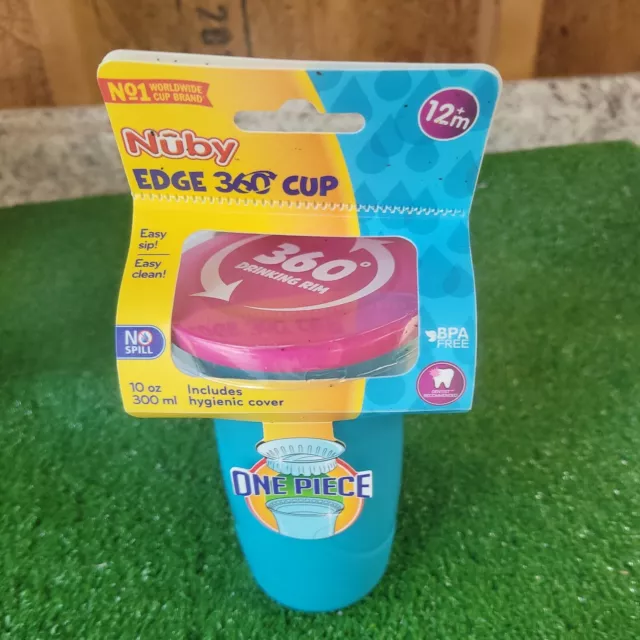 Nuby No-Spill Smart Edge 360° Cup with Flo Easy Silicone Rim - 10oz