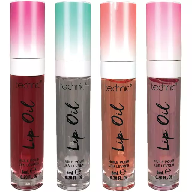 TECHNIC COSMETICS High Gloss Finish Fruity Hydrating Lip Oil 6ml *CHOOSE SHADE*