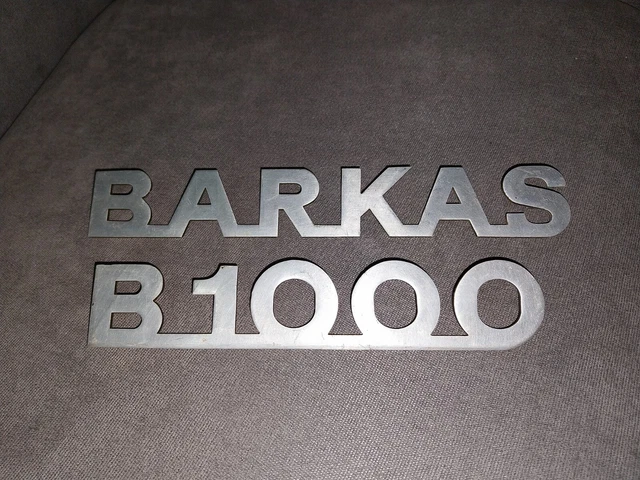 Barkas B1000 Schriftzug original DDR IFA alte Ausführung Aluminium