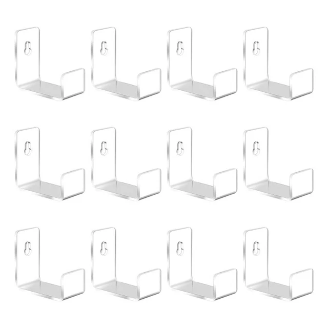 12pcs Wall Mounted Storage Holder Record Shelf Vinyls Acrylic Display Shelves