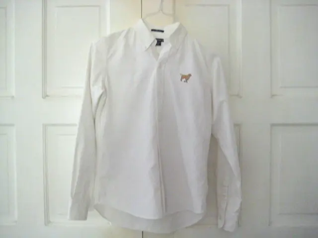 Ralph Lauren Unisex Long Sleeve Button Down White Shirt  Size L (12-14 yrs)