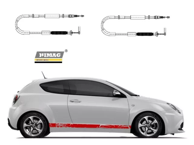 Coppia Cavi Corde Funi freno a mano posteriore Fiat Grande Punto 1.3 Multijet