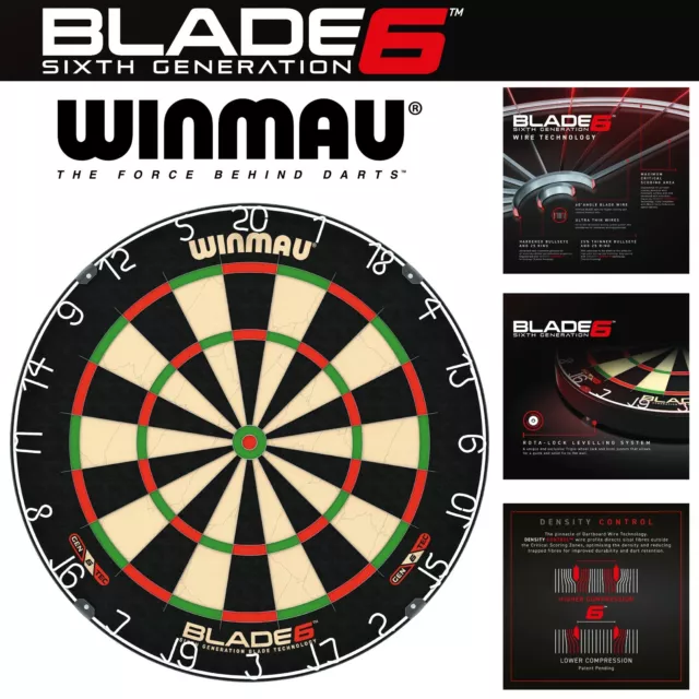 Winmau BLADE 6 Dartscheibe Dartboard Steeldart Scheibe TOP Neuheit