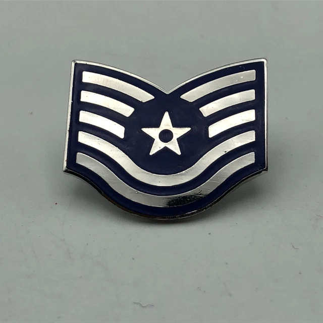 USAF US AIR Force Technical Sergeant Chevron Rank Insignia Badge Pin P6