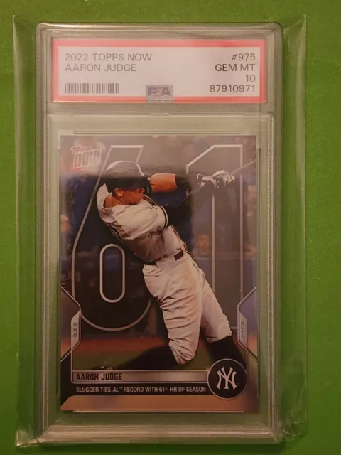 2022 Topps Now - #975 Aaron Judge Ties Maris for HR Record PSA 10