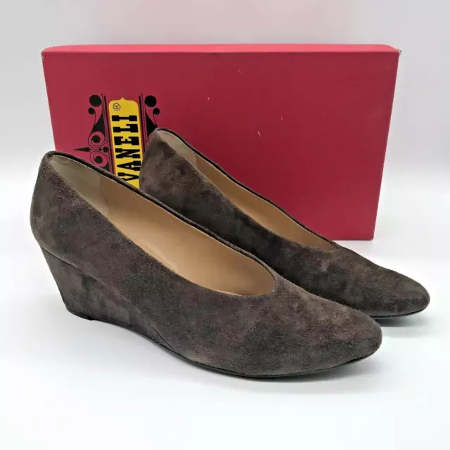 VANELi Dilys Women's size 8.5 S Wedge Heel Brown Fango Suede Comfort Pump Shoes 2