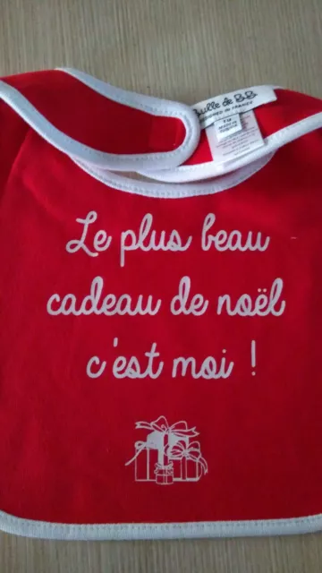 bavoir de noel bébé avec message le plus beau cadeau de noel BBandco 2