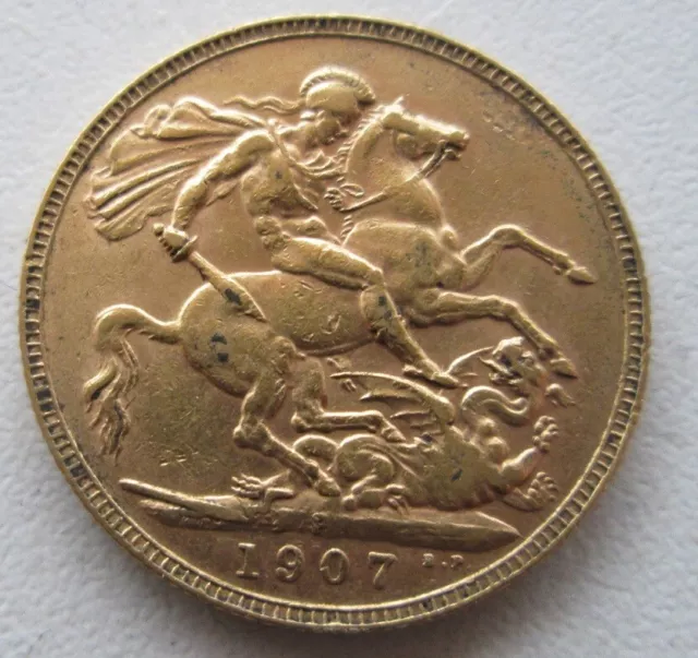 King Edward VII Gold Sovereign 1907 2