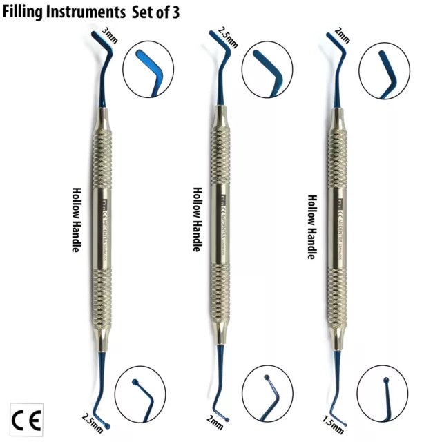 Medentra® Dental Composite Flat Plastic Filling Instruments Spatulas Scalers Lab