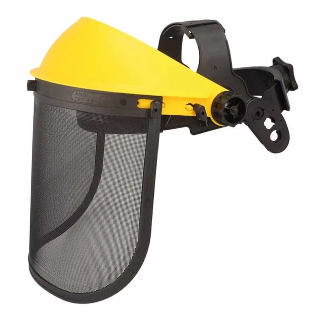 FACE MASK SHIELD & Mesh Safety Visor Use With Chainsaws Brushcutters ...