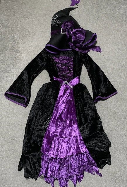 Witch Halloween Costume Dress Up Deluxe for Girls S
